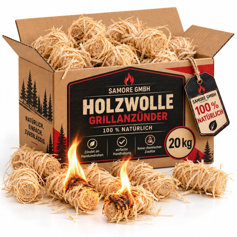20 kg Grillanzünder Holzwolle ca. 1600 Stck., 79,99 €