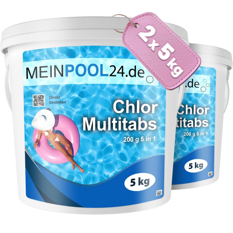 2x5 kg Multitabs 200G 5In1 Chlortabletten Multifunktion Tabs Chlor fü ...
