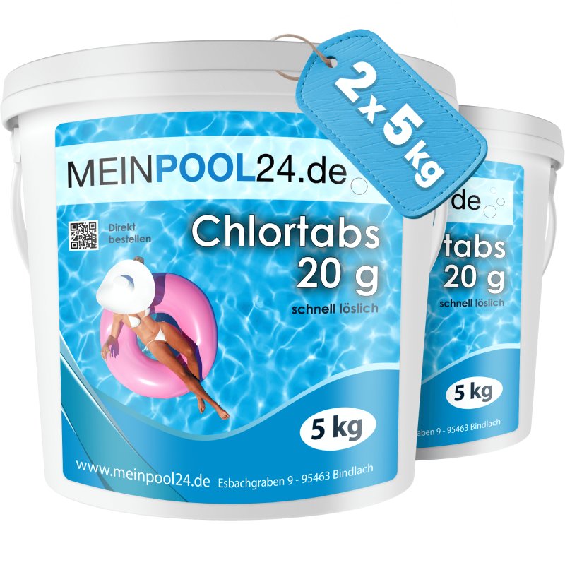 2x5 kg Chlortabletten schnell löslich 20g Desinfektion Pool Schwimmba ...