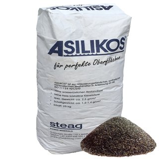 25 kg Schlacke 0,2-0,5 mm Asilikos Strahlmittel Sand zum Strahlen Strahlsand 