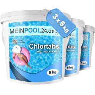 3x5 kg Chlortabletten Chlortabs 200 g
