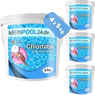 4x5 kg Chlortabletten Chlortabs 200 g