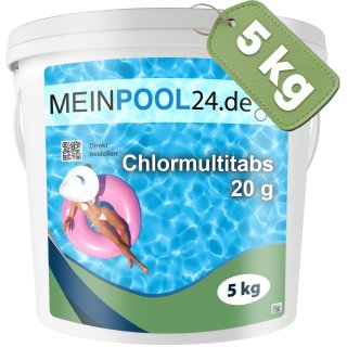 5 kg Chlormutltitabs total blue 20g langsaml&ouml;slich