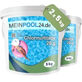 2x5 kg Chlormutltitabs total blue 20g langsaml&ouml;slich